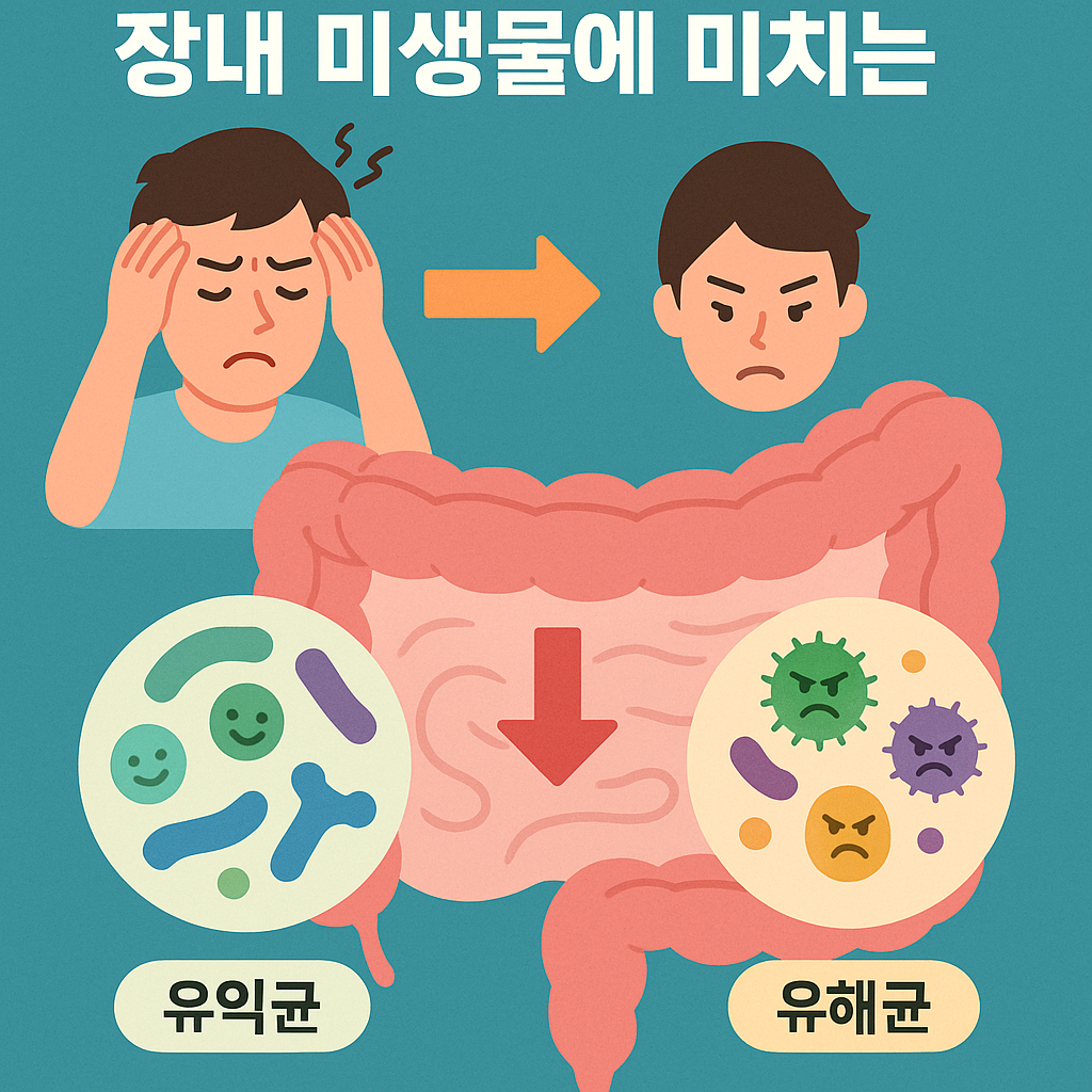 스트레스가 장내 미생물에 미치는 영향 관련 사진
