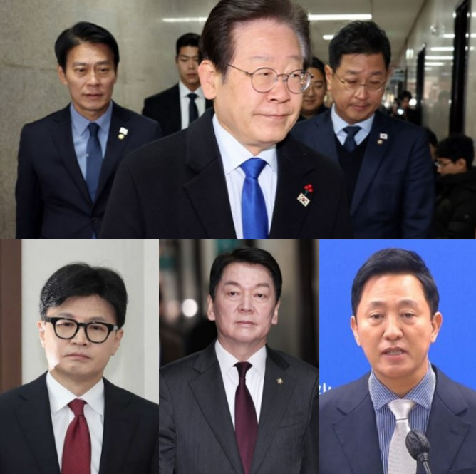 이재명 한동훈 안철수 오세훈