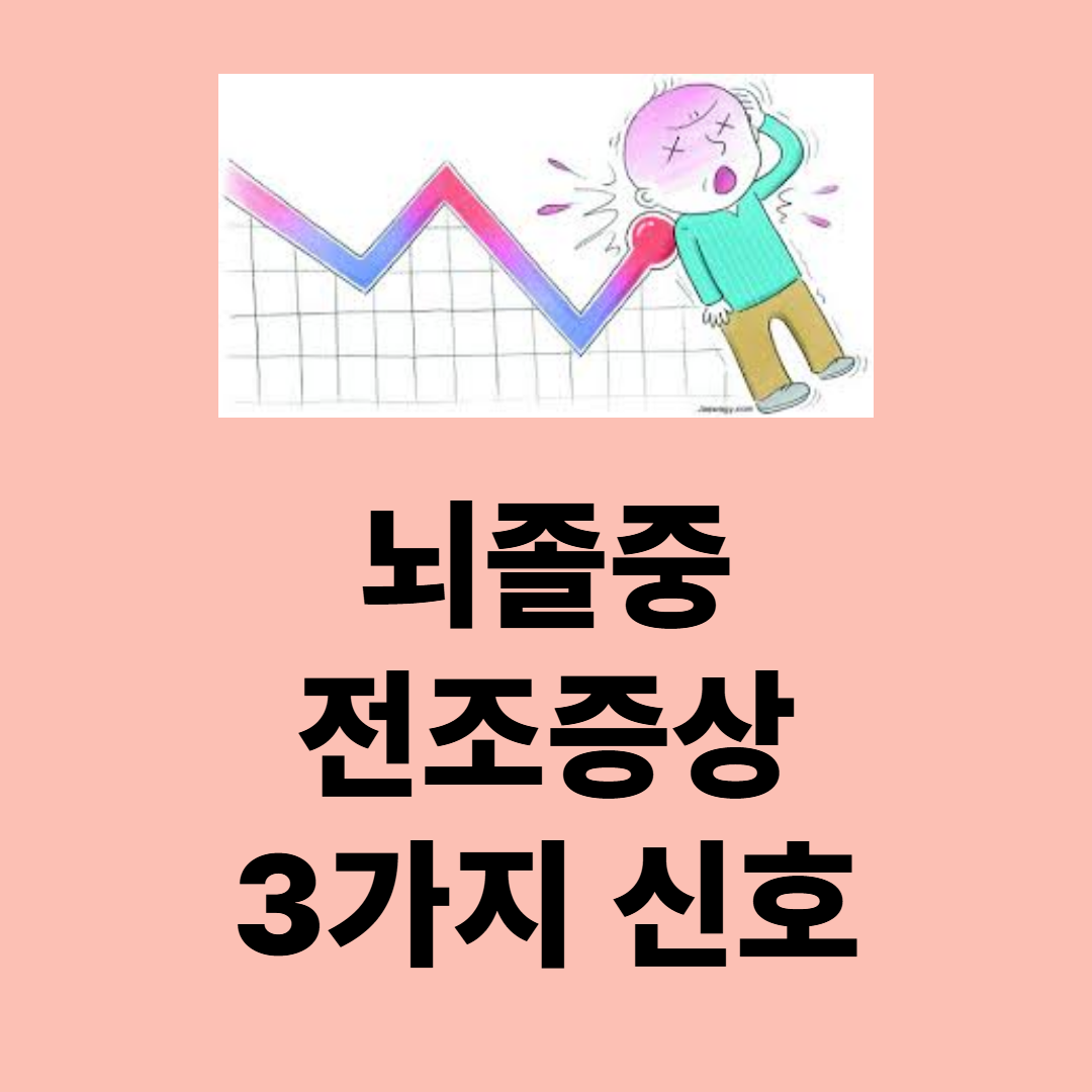 뇌졸중 전조증상, 1주일전 몸에서 보내는 3가지 신호