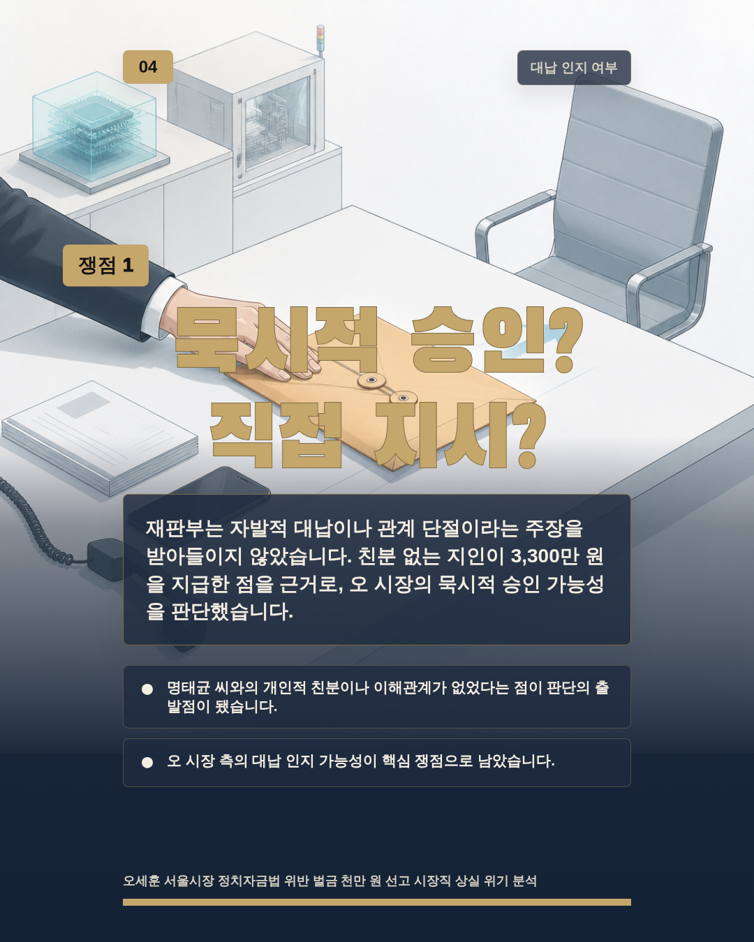 묵시적 승인? 직접 지시?