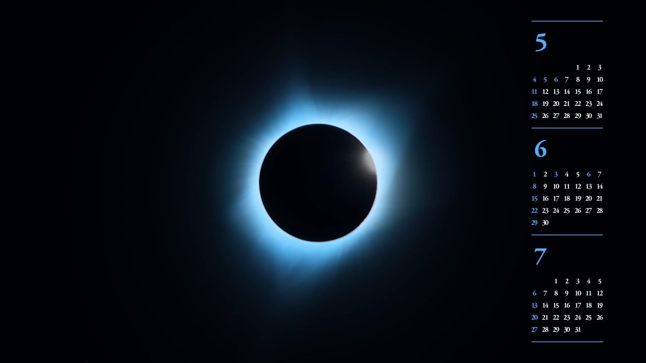 08 개기일식 B - 2025년6월 노트북배경화면