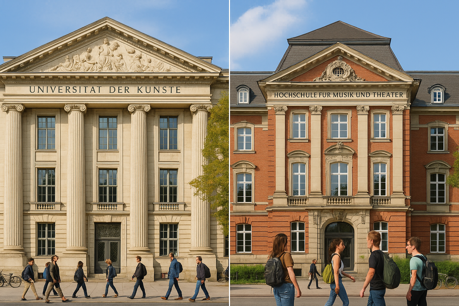 베를린 예술대학교와 함부르크 음악대학 전경 사진