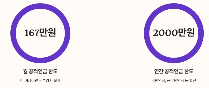 공적연금 수령자의 피부양자 조건 수치 정리