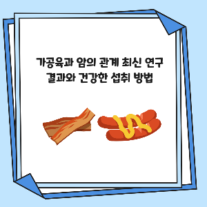 가공육과 암의 관계 최신 연구 결과