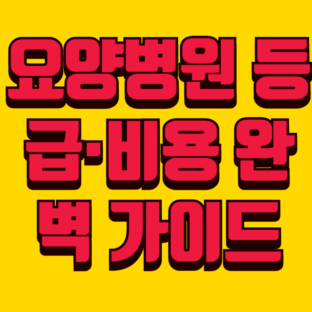 🧩 치매환자 가족이 직접 알려주는 요양병원 등급·비용 완벽 가이드