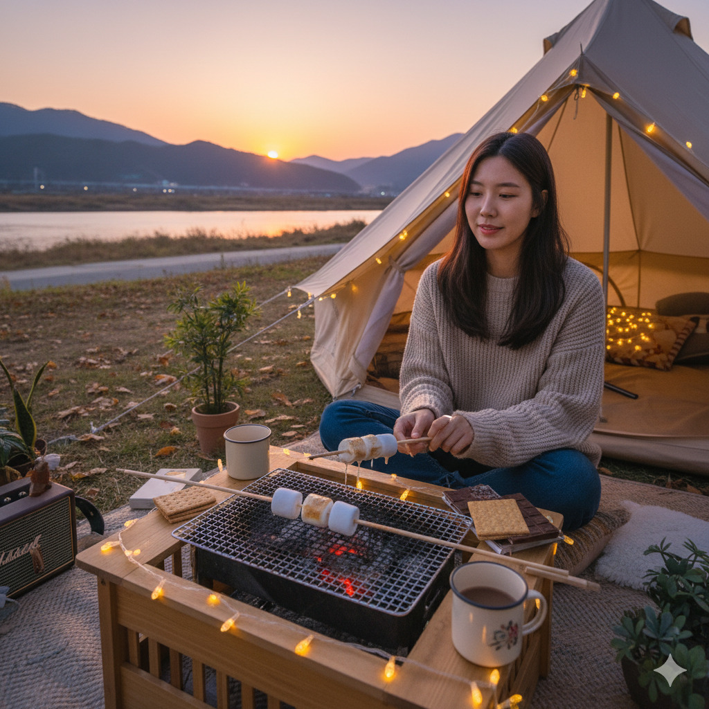 혼자 즐기느 감성 캠핑 요리