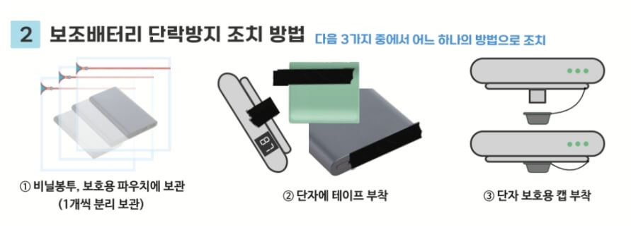 보조배터리-단락방지방법