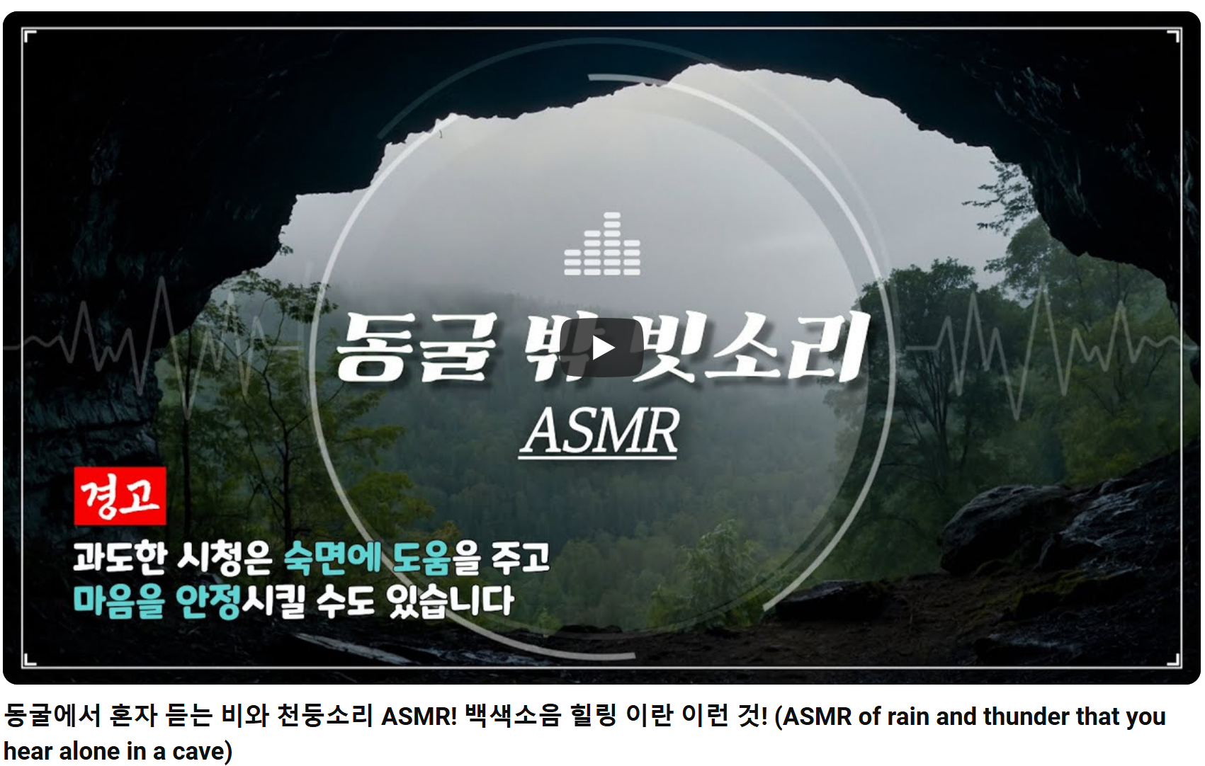 빗소리와 함께하는 숲속 힐링 ASMR