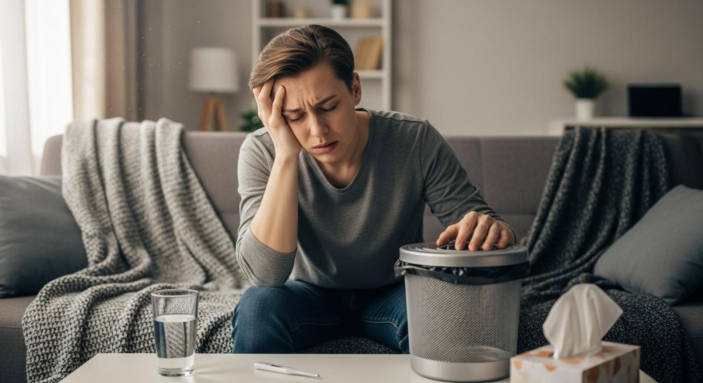 독감 증상 두통 메스꺼움