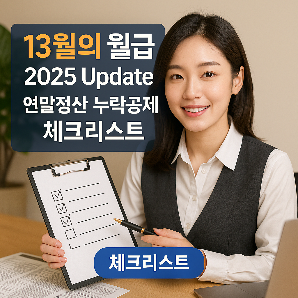 13월의 월급 2025 Update 연말정산 누락공제 체크리스트