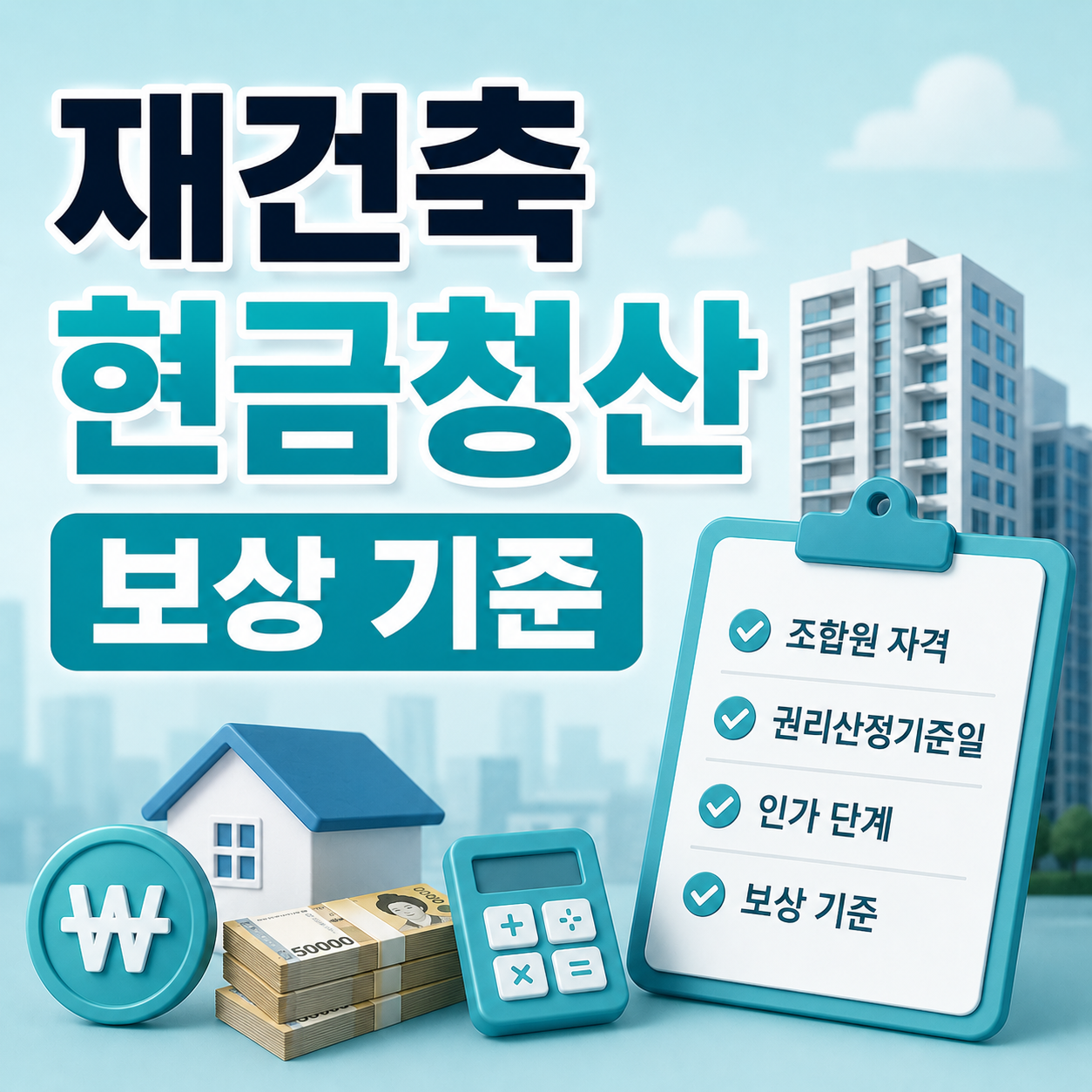재건축 현금청산 보상 기준 확인