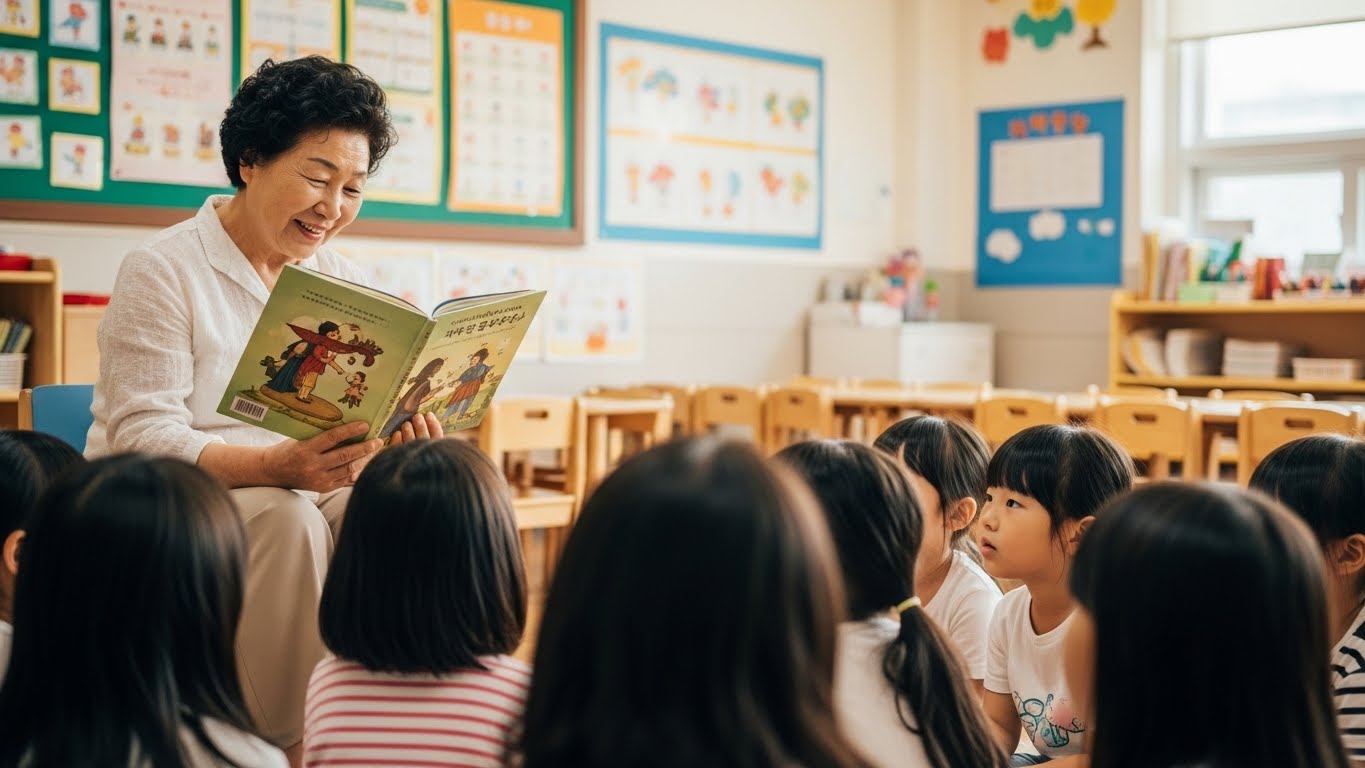 책 읽어주는 할머니, 교육시설 학습보조