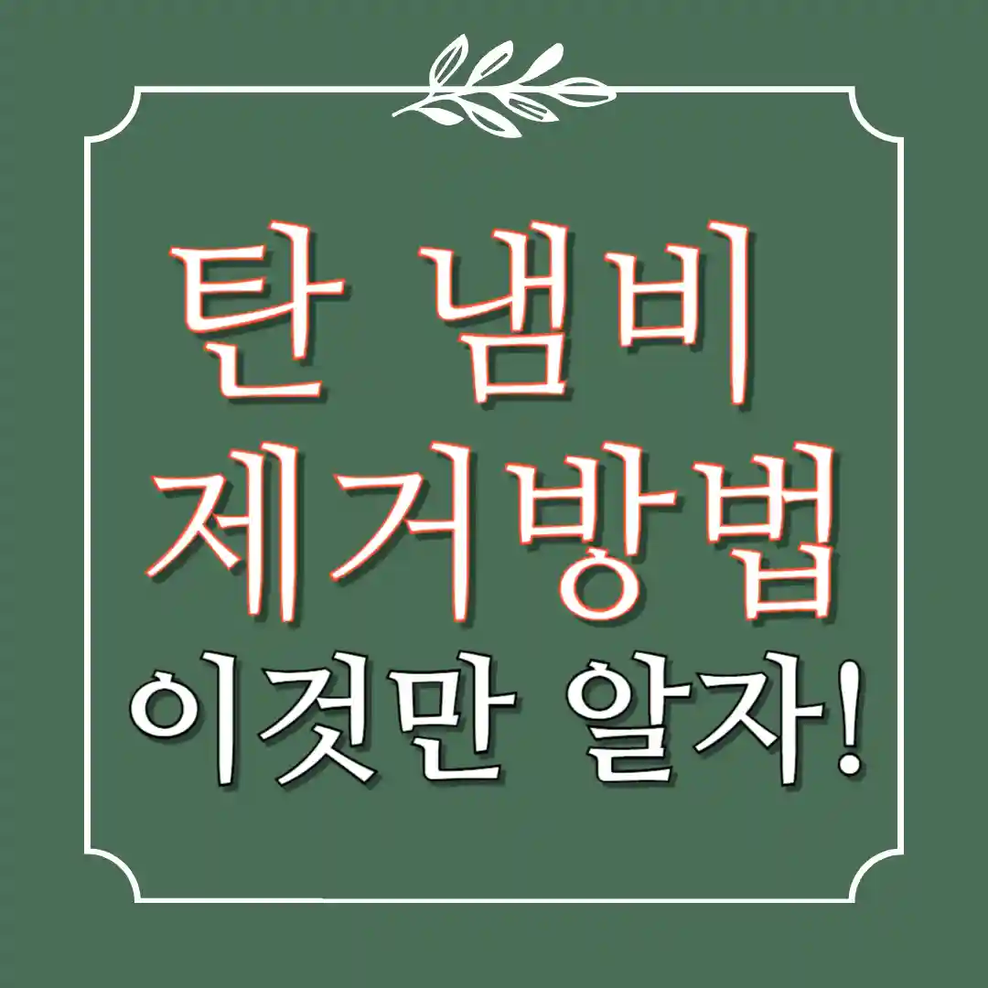 탄냄비 제거방법