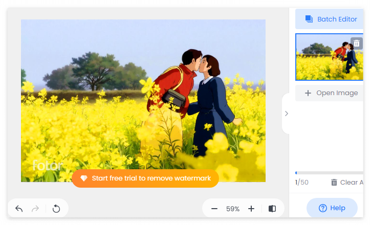 지브리 스타일로 fotor ai로 이미지생성