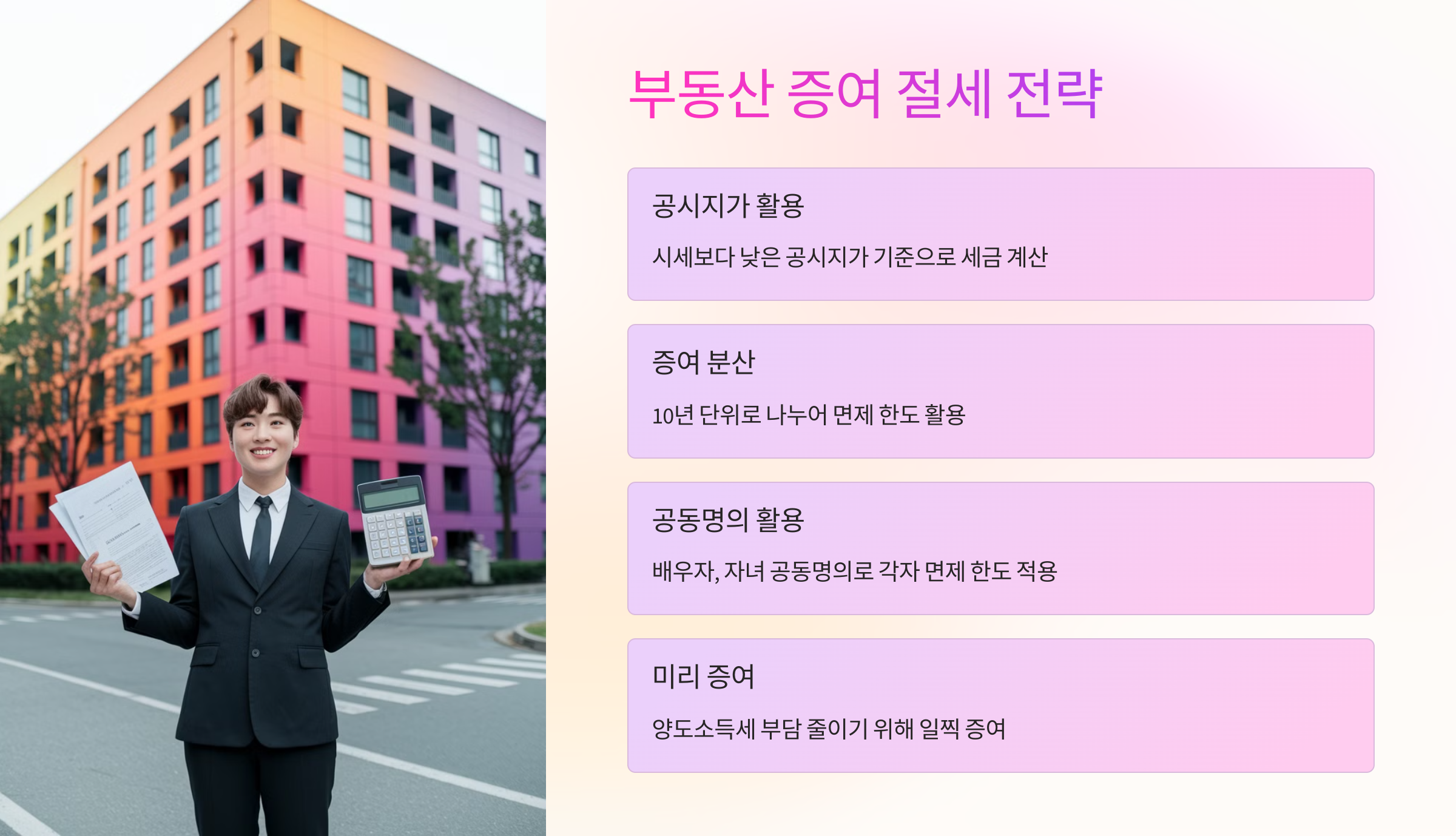 부동산 증여 시 세금 절감 노하우