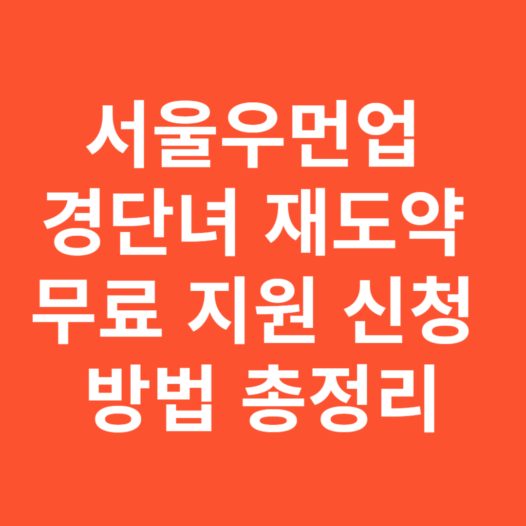2025년 서울우먼업 경단녀 재도약 무료 지원 신청 방법 총정리