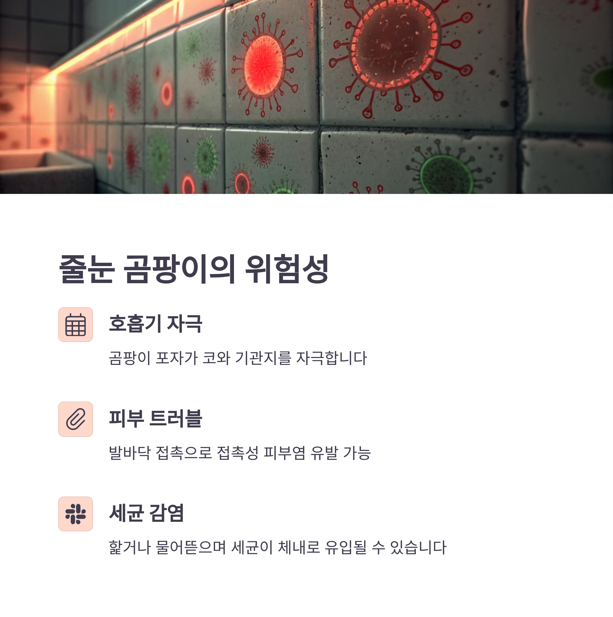 줄눈 곰팡이, 강아지 건강에도 해로울 수 있습니다
