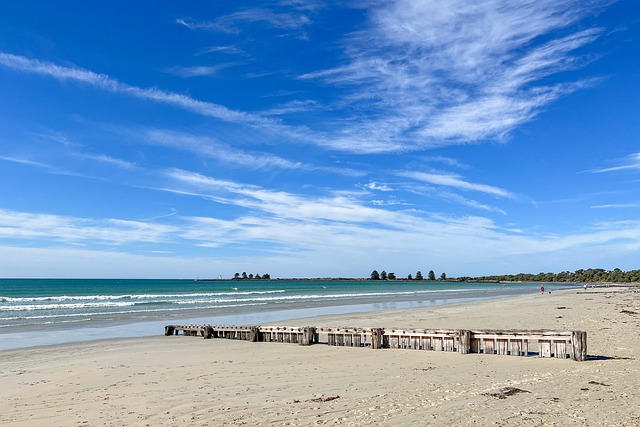 호주 포트시 해안 바다