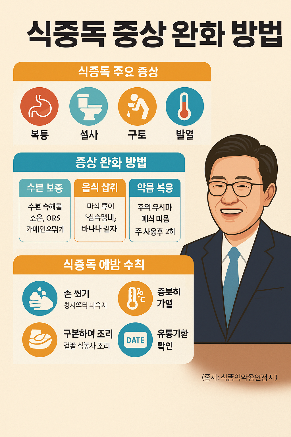식중독 증상 완화 방법