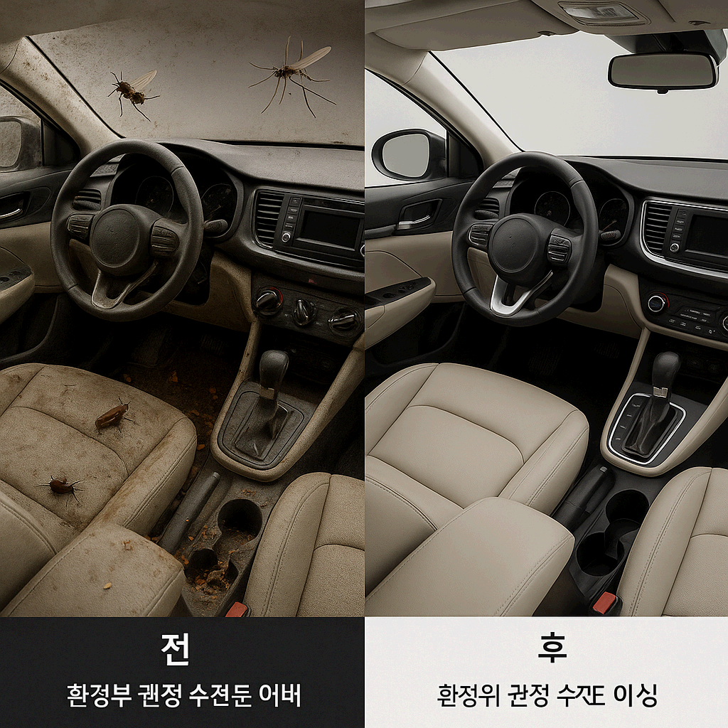 자동차 실내 해충 및 악취 제거로 생활환경 확장 관리