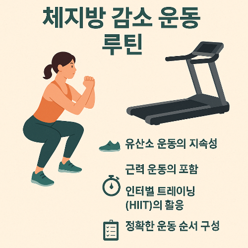 체지방 감소 루틴 요약 사진