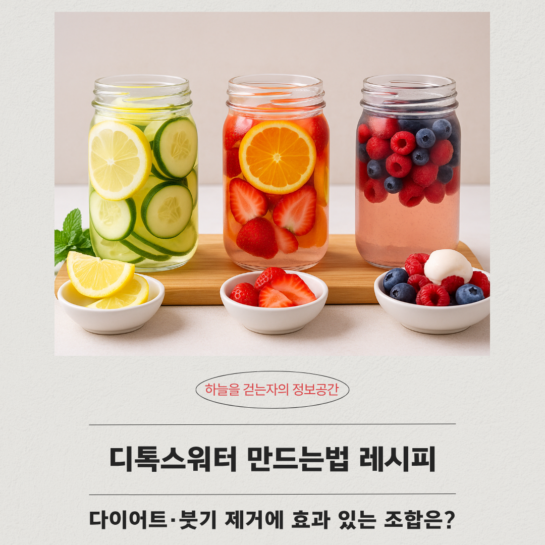 디톡스워터 만드는법 레시피, 다이어트·붓기 제거에 효과 있는 조합은?