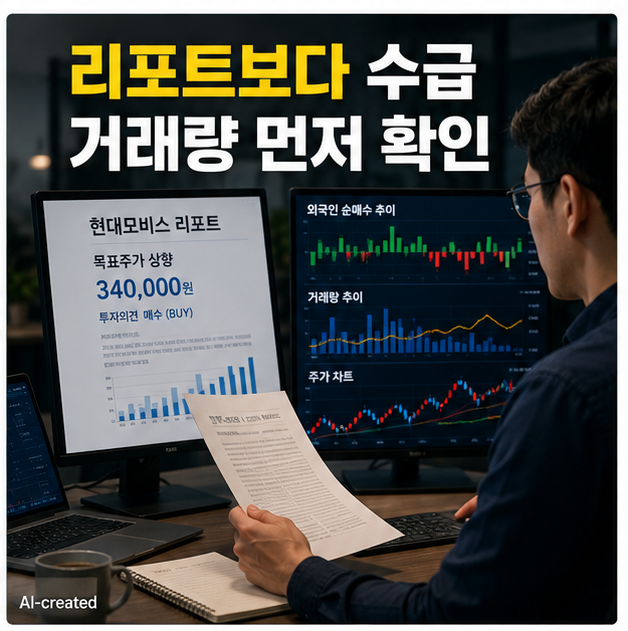 현대모비스 목표주가 흐름에서 유지 가능 구간과 위험 구간 판단 기준을 비교하는 이미지