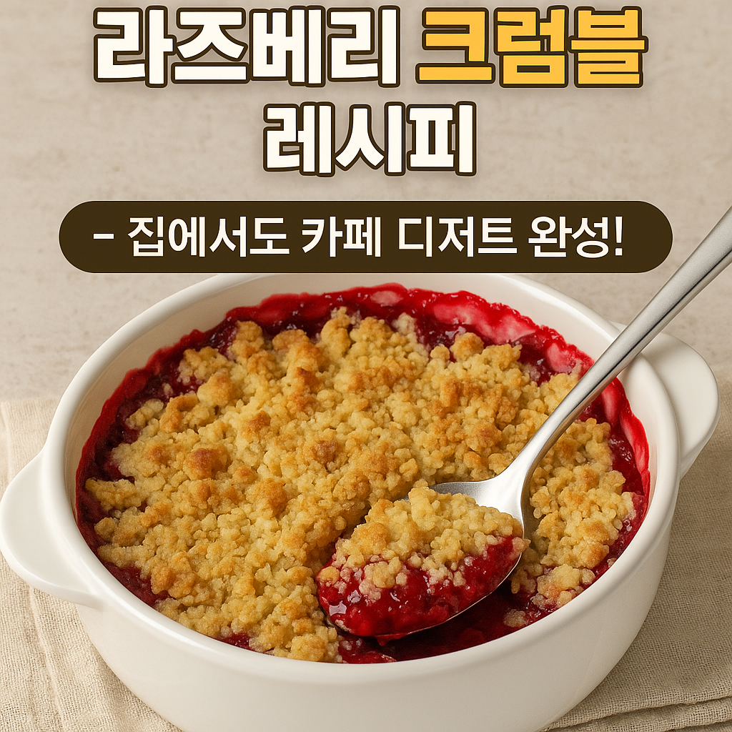 라즈베리 크럼블 레시피