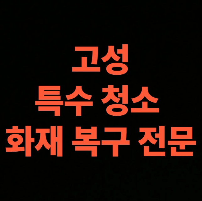 고성 화재 청소