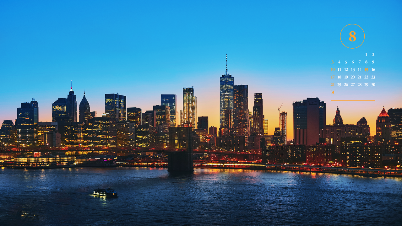 03 맨해튼 브릿지 A - 2025년8월 노트북배경화면