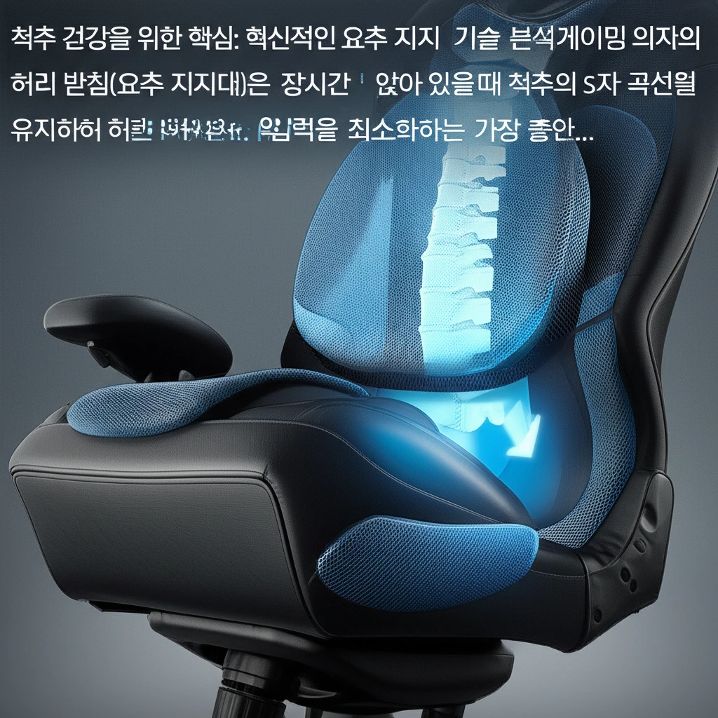 장시간 착석 게이밍 의자, 요추 지지..