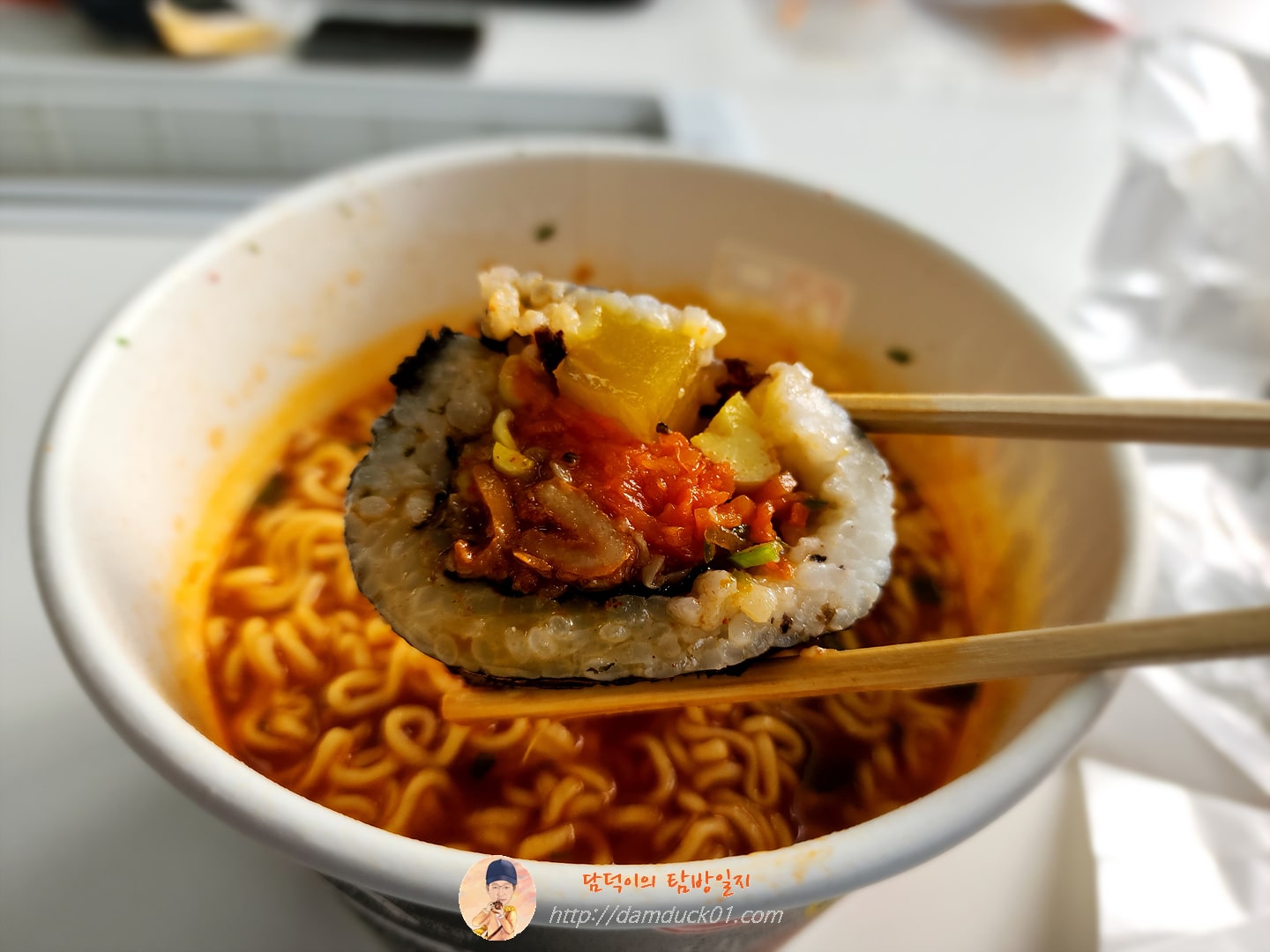오뚜기 마열라면, THE 빵빵 고추장 삼겹살 김밥