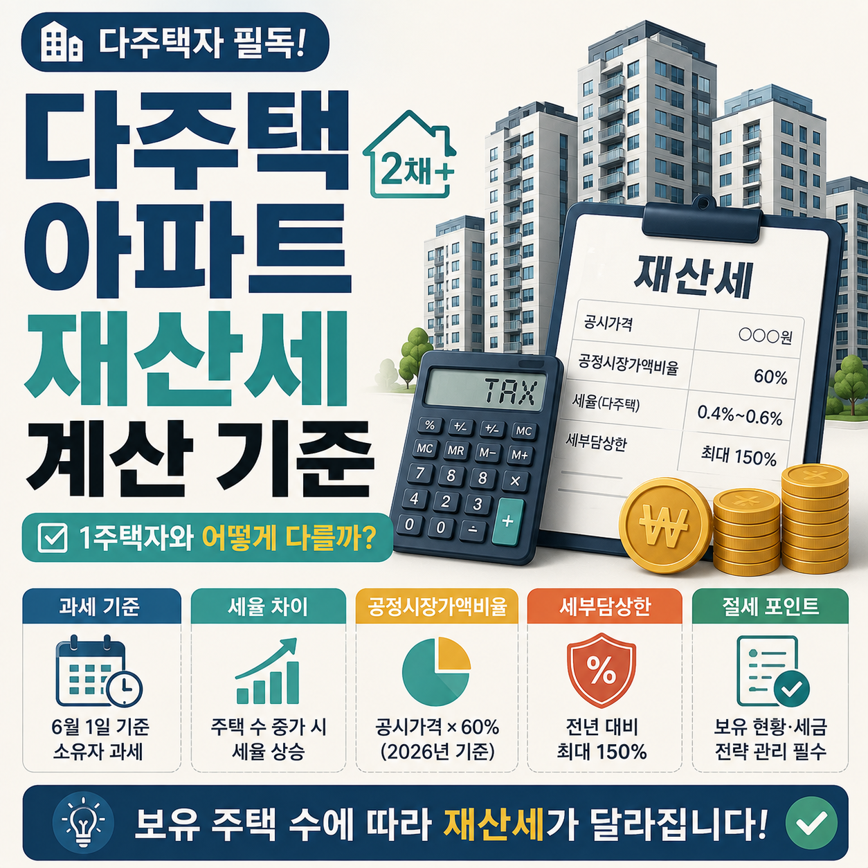 아파트 여러 채 보유 시 재산세 부과 기준 안내