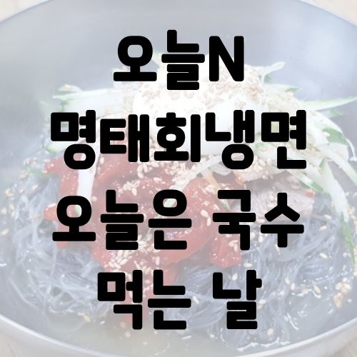 오늘N 명태회냉면 오늘은 국수 먹는 날