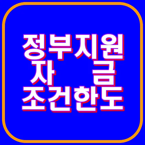 정부지원차금 조건한도
