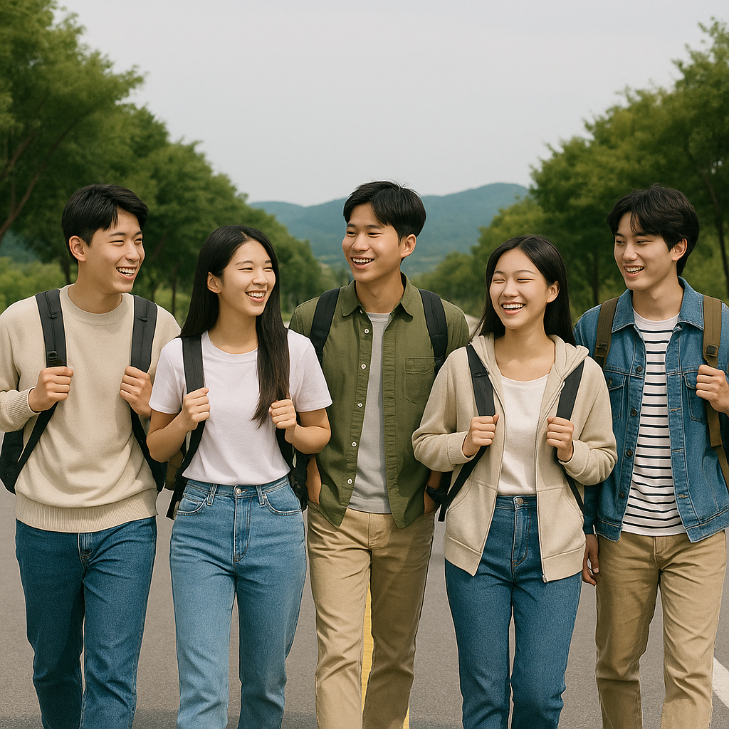 영화 마지막 방학을 통해 여행중인 학생들