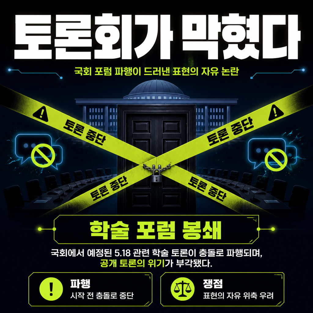 토론회가 막혔다