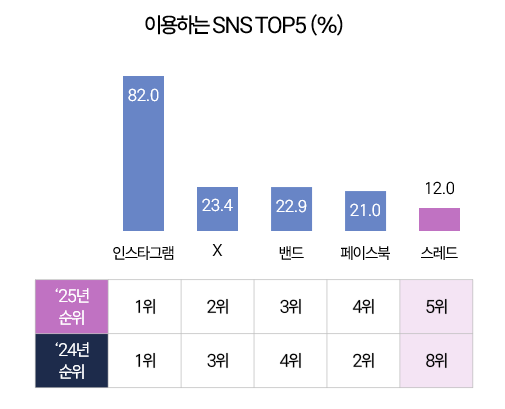 SNS 이용 순위