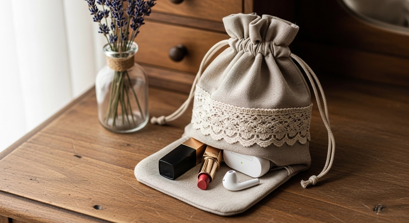 커튼 자투리 천으로 만드는 '감성 가득 미니 파우치'