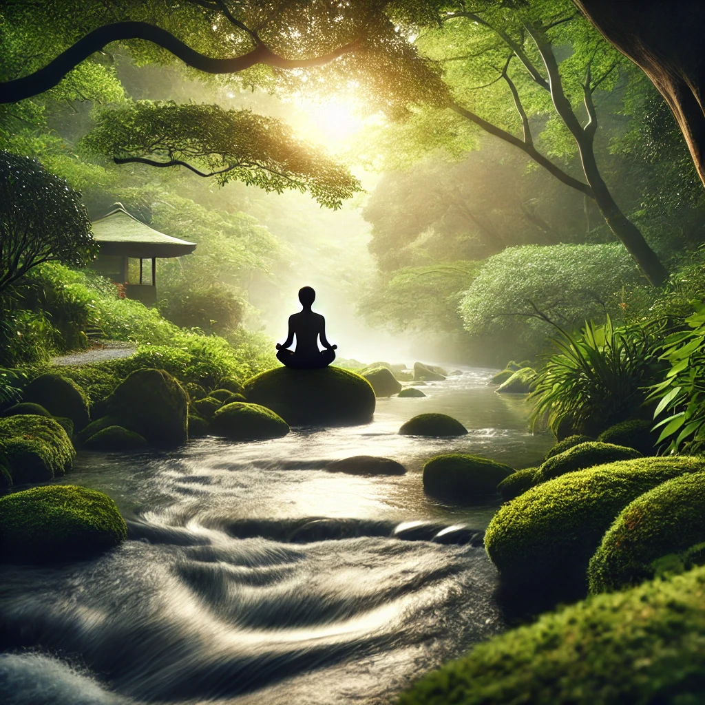명상하는 모습