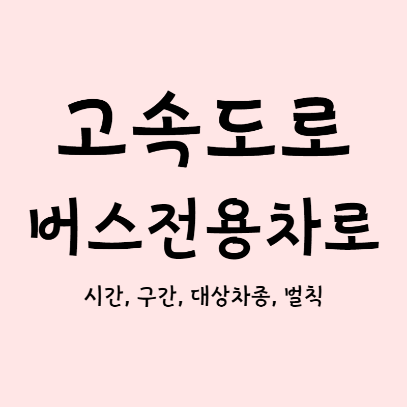 고속도로 버스 전용차로