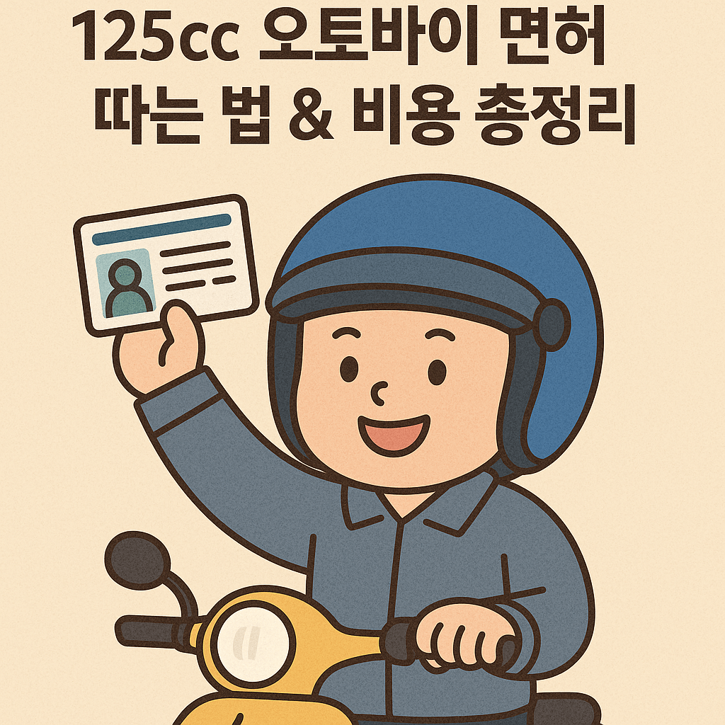 125cc 오토바이 면허 따는 법 & 비용 총정리!