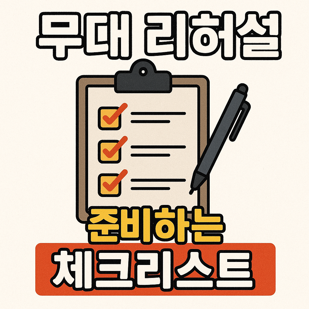 무대 리허설 준비하는 체크리스트 관련 사진