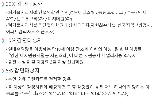 그 외 감면대상자 안내