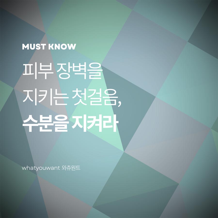 피부 장벽을 지키는 첫걸음, 수분을 지켜라