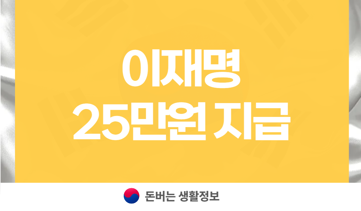 이재명 25만원 지급