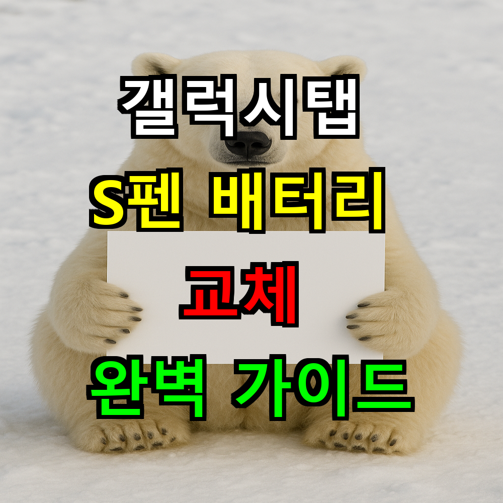 갤럭시탭 S펜 배터리 교체 가능한가요? 직접 교체부터 서비스센터까지 완벽 가이드