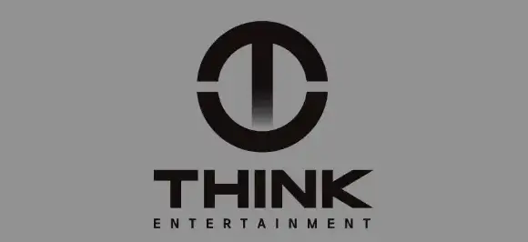 회색바탕 검은 글씨 THINK ENTERTAINMENT