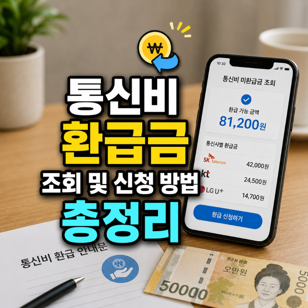 통신비 환급금 조회 및 신청하기