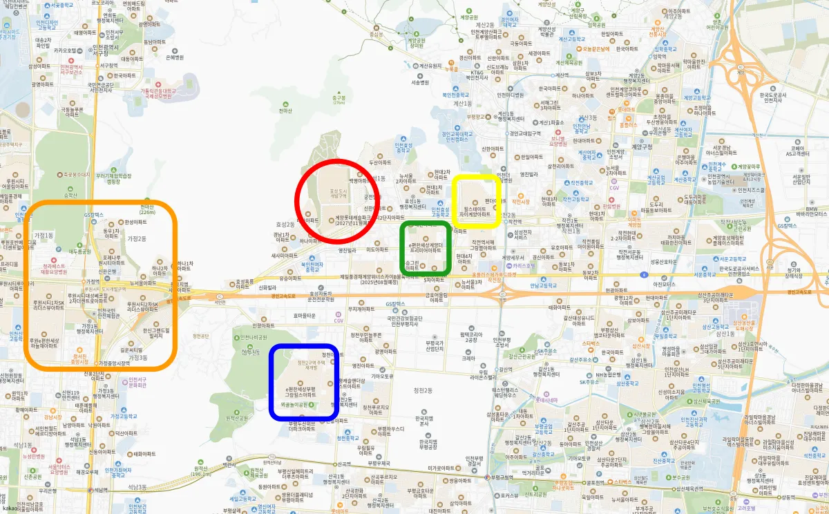 인천계양구-인천서구-지도에-표시되어-있는-도형들